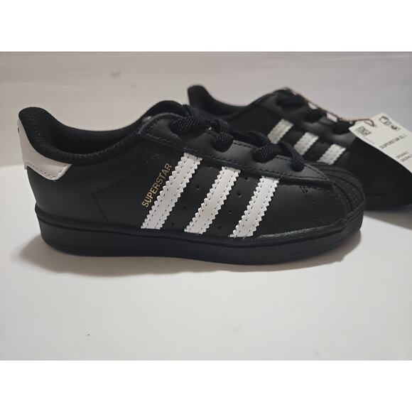 SUPERSTAR EL I ADIDAS Black/White/Black EF5396-SIZE 6K - Picture 3 of 12